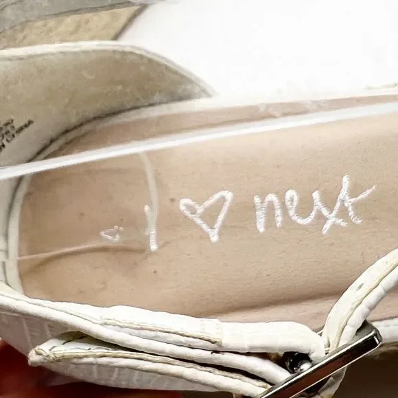 Next Cream Beaded Espadrille Wedge Strappy Sandals UK Size 4 - Picture 8 of 8